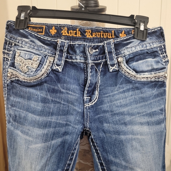 ROCK REVIVAL SHAYLEE STRAIGHT WOMENS JEANS - Picture 2 of 7